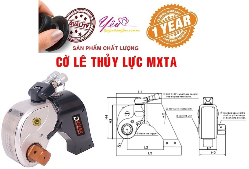 Co le thuy luc, co le thuy luc dang chup 3309 - 34626 N.m, Hydraulic Torque Wrench, http://thegioithuyluc.com.vn